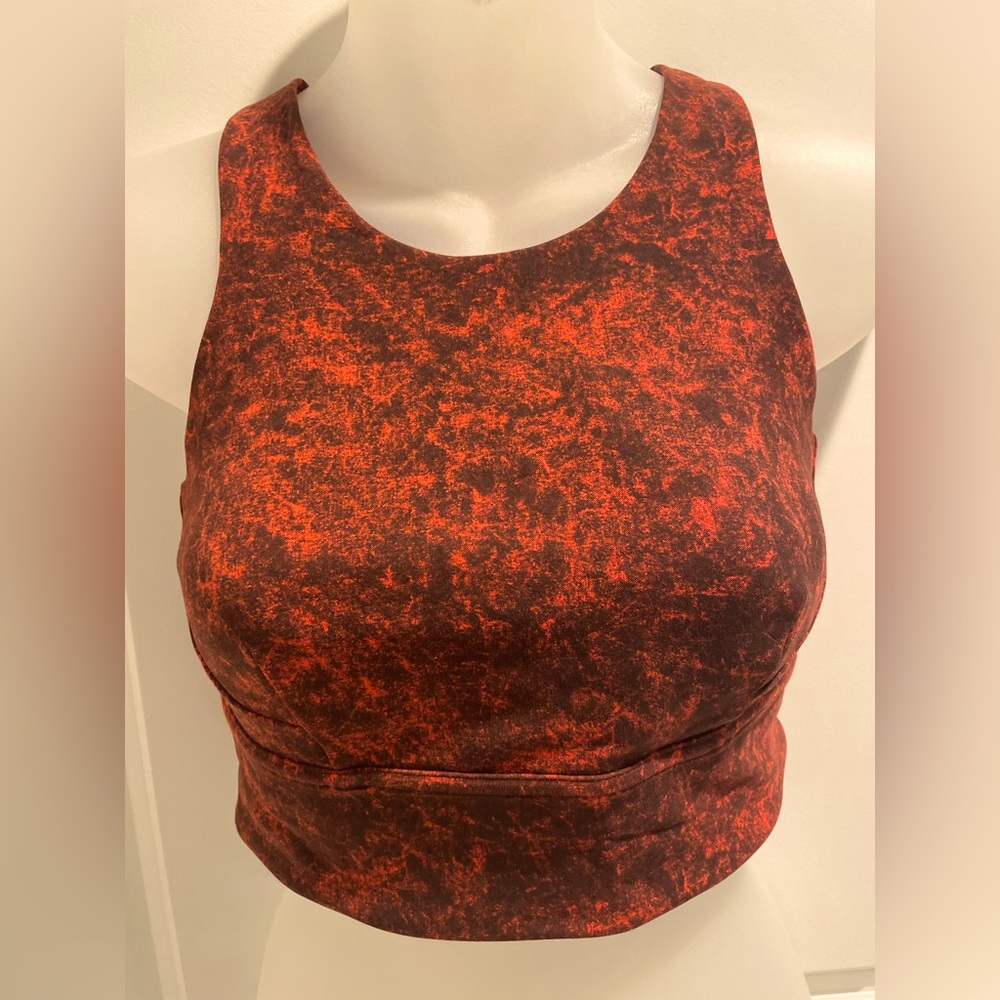 NWOT lululemon lunar red sports bra